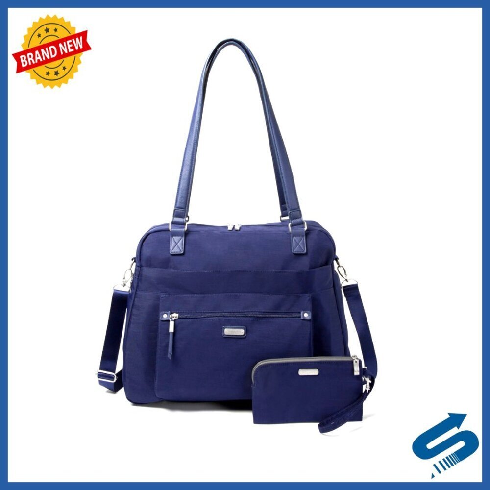 Expandable Laptop Tote Bag with RFID Wristlet, Luggage Sleeve, Water-Repellent